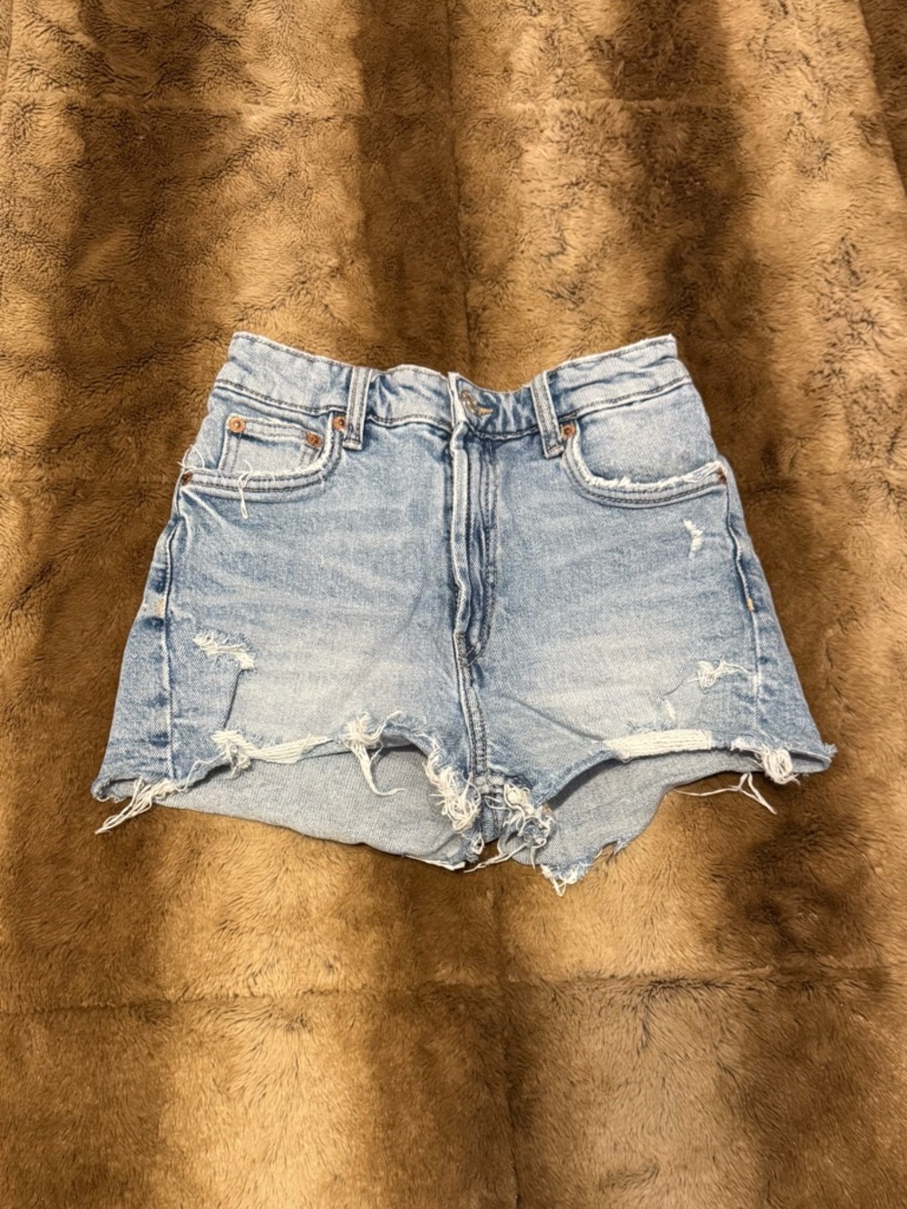 Zara Light Wash Denim Shorts